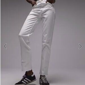 TopShop  Tall straight Jeans in White  Size 2 Waist 25